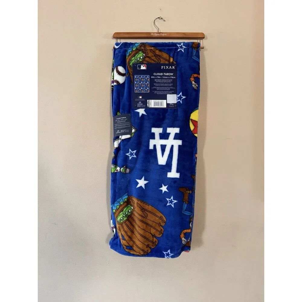 MLB Los Angeles Dodgers Pixar Toy Story Cloud Throw Blanket 60x70